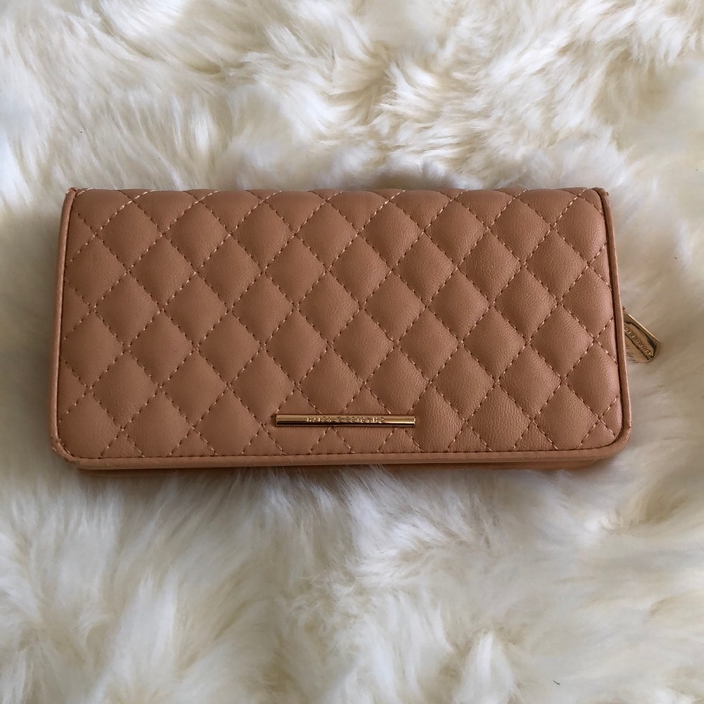 Tan Quilted Clutch